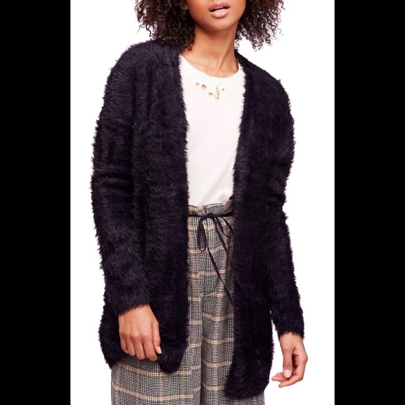 Free People Sweaters - Free People-Faux Fur Open Front Cardigan